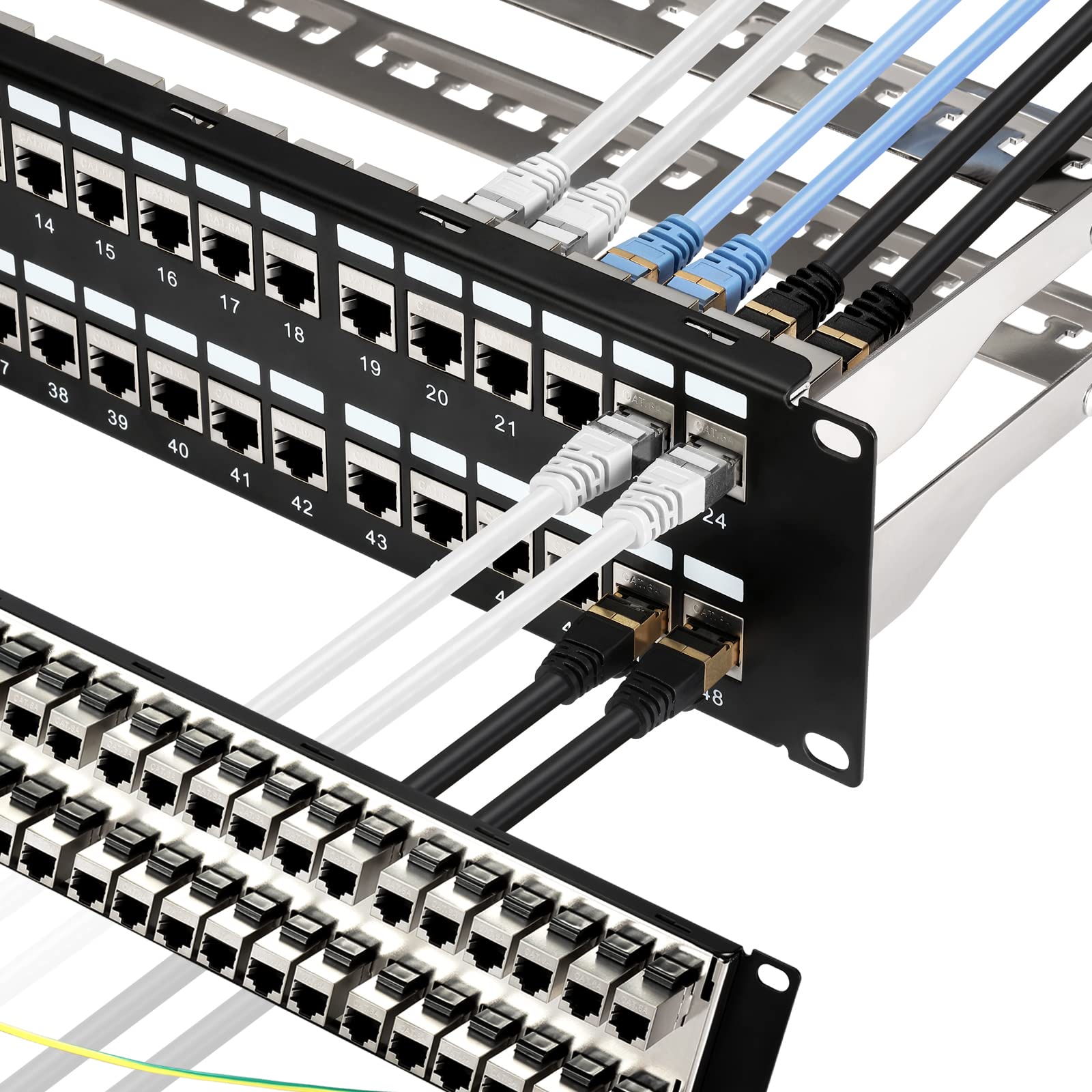 BẢNG CẮM DÂY MẠNG Patch Panel Cat 6 UTP Keystone Type- 24 Port-Fully Loaded
