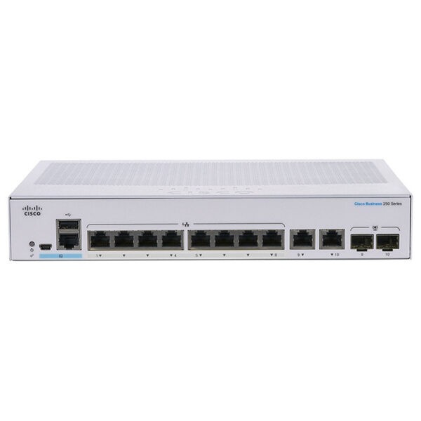 Switch Cisco CBS250-8T-E-2G-EU 8-Port GE, 2x1G Combo Rackmount CBS250-8T-E-2G-EU