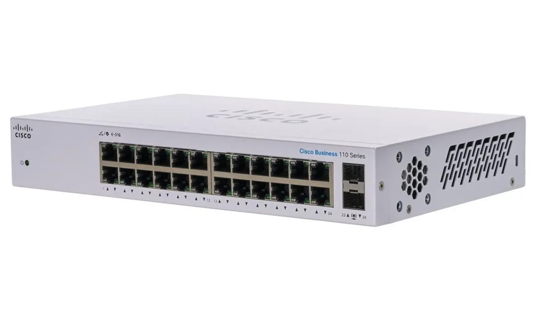 Switch Cisco CBS110-24T-EU Cisco CBS110-24T-EU – Switch 24 Cổng Gigabit Unmanaged Chính Hãng