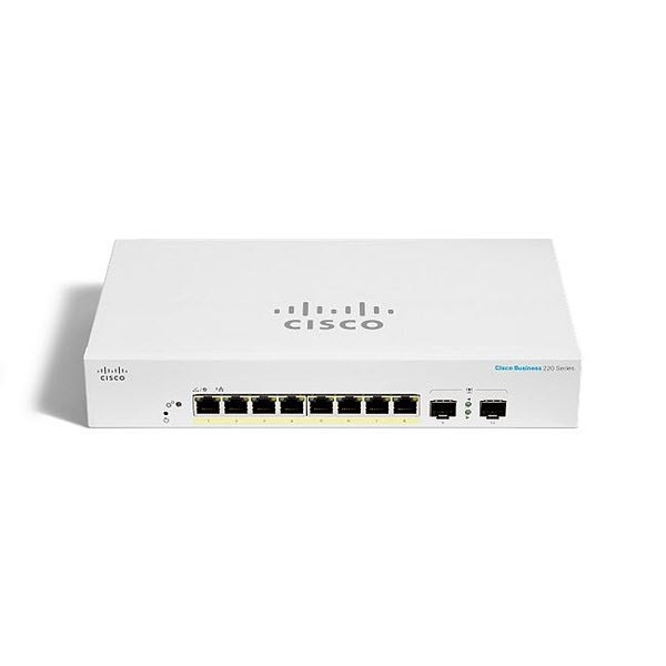 Switch Cisco CBS220-8FP-E-2G-EU 8-Port GE Full PoE 130W, 2x1G SFP CBS220-8FP-E-2G-EU